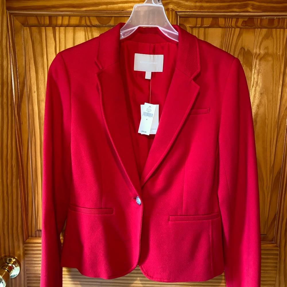 Banana Republic Red Blazer